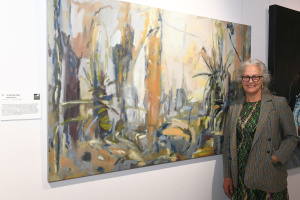 Jo Darvall and her prize-winning work, "Boranup Forest Light"