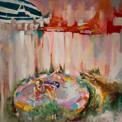Natasha Charlotte, When We Decided to Make it a Home, Ink, acrylic & oil on wood board, 60.96 x 60.96cm, $5000 