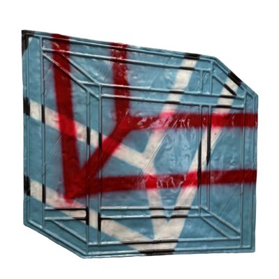Jennifer Cochrane, Impossible Shadow #49, 
Acrylic paint, spray paint on flashing tape on steel frame, 
93 x 101cm,
$4400 

