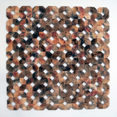 Karike Ashworth,    Handee (made to cope with anything you can throw at it!), 
Mixed media 
58 x 58cm
$3000 
