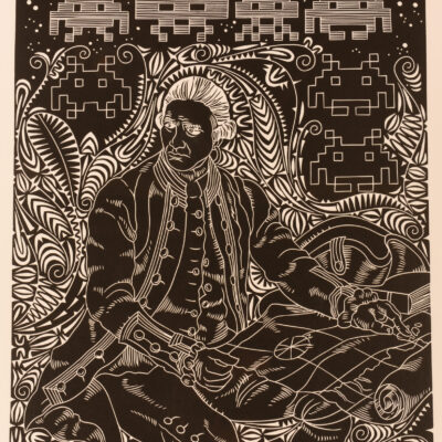 Brian Robinson, By virtue of this act I hereby take possession of this land
Linocut
72.3 cm x 45 cm
Winner of Acquisitive Collie Art Prize