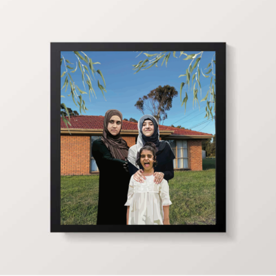 Darcy Lewis (Darloo), New Beginnings, Vector Print (Please note: no photography was used, background appears to be a photograph, but it is not. In person it is quite obviously not a photograph, but in the picture taken it is not), 100 x 80cm