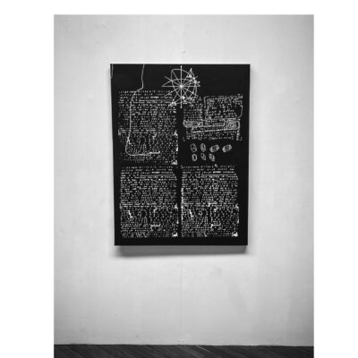 Emily McGuire & Geoffrey Wake, IV Pages (Extracts from the Blue Book), Synthetic Polymer on Canvas, 122 x 92cm