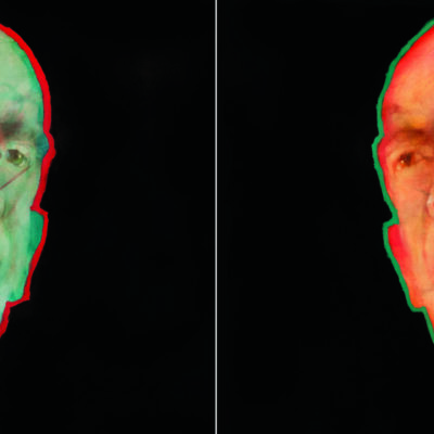 Peteris Ciemitis, ES+ID, Acrylic on canvas, 100 x 200cm   Winner of Rotary Prize I