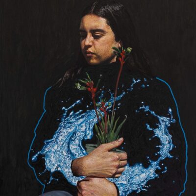 Khashayar Salmanzadeh, Self and Nurture, Oil on canvas, 160 x 120cm Winner of People's Choice and Pollies Packers' Prize