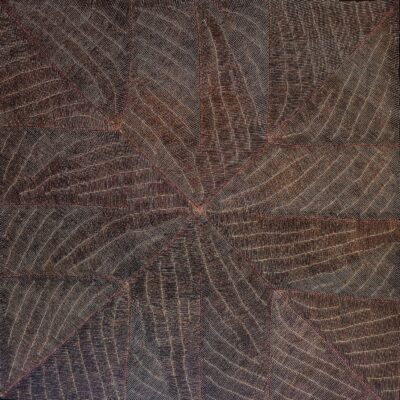 Margaret Loy Pula, Anatye Bush Potato, Acrylic on Linen, 150 x 150cm 
