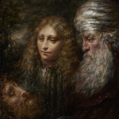 Marjan Bakhtiarikish, Meditations,  Oil on panel, 72.5 x 62cm
 