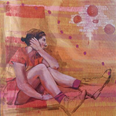 Cassandra Bynder, Contemplate, Acrylic on Canvas, 50.8 x 50.8cm