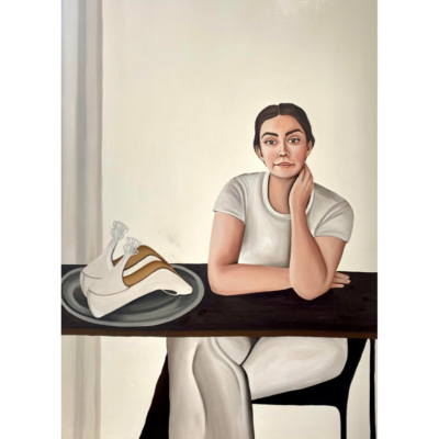 Eden Spinks, My Nurse and Izzy Jean, Oil on Board, 94 x 64cm  
