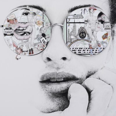 Sarah Smith, Cotton Candy
Charcoal, Watercolour, gouache, acrylic, ink, wax pencil and coloured pencil.
110.6 cm x 124.4 cm
Winner of Rotary Prize I 