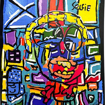 Matthew Clarke, Selfie,
Acrylic on linen,
122 cm x 94 cm

